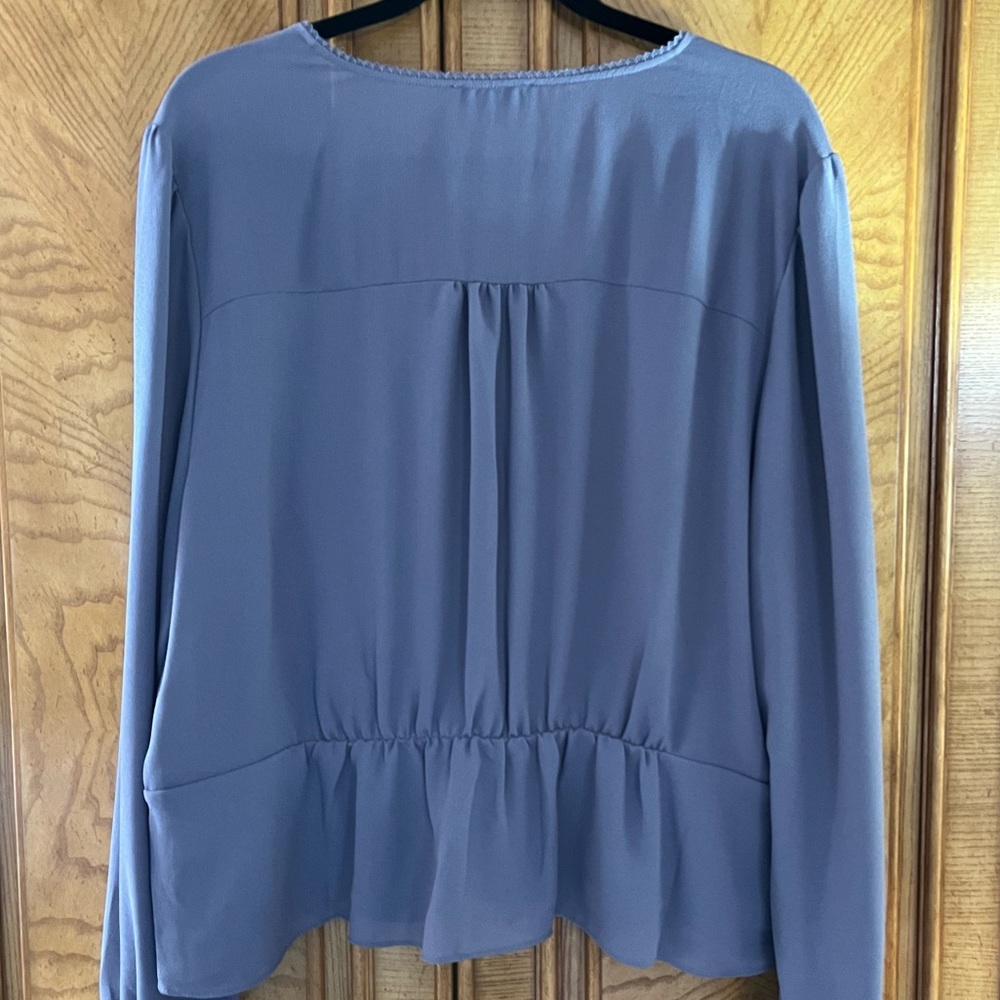 Grayish Purple Polyester Blouse - image 4